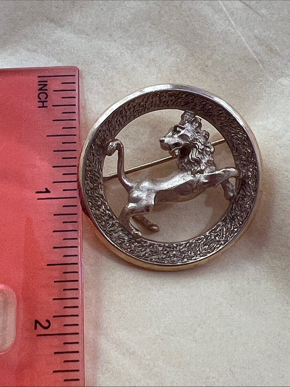 Vintage Crown Trifari Leo Zodiac Brooch - Picture 5 of 6